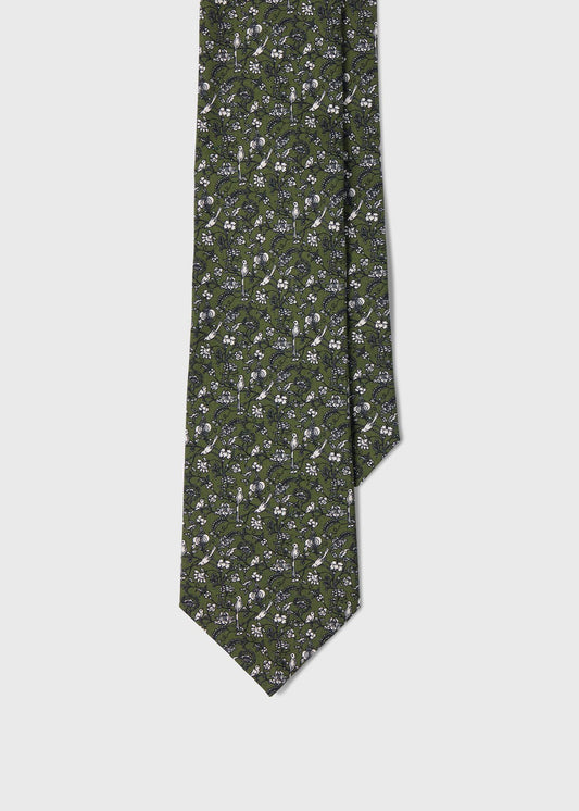 Floral Bird SIik Tie - Paul Stuart Premium