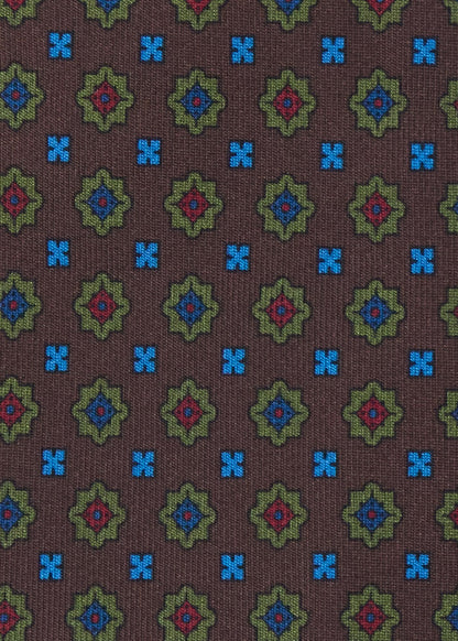 Medallion Madder Silk Tie - Paul Stuart Discount