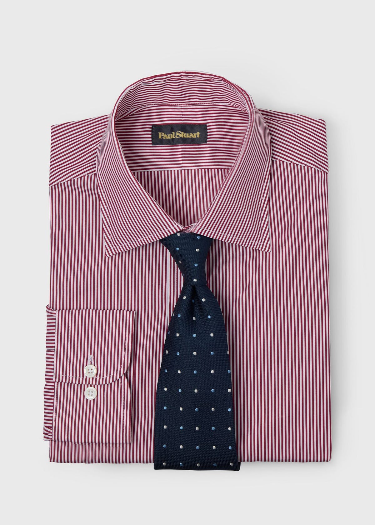 Pencil Stripe Spread Collar Dress Shirt - Paul Stuart Special Offer