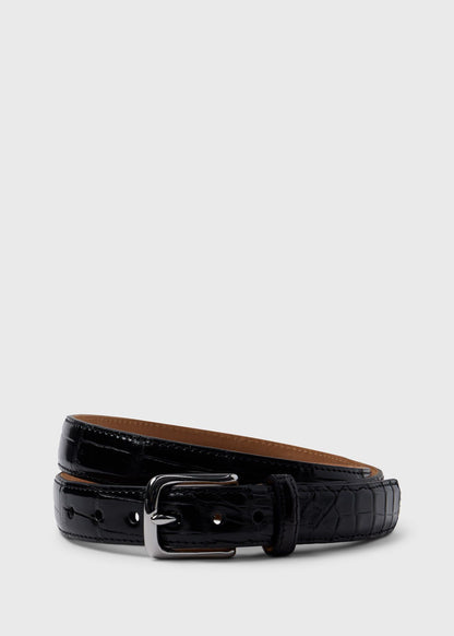 American Alligator Belt with Nickel Buckle - Paul Stuart Everyday
