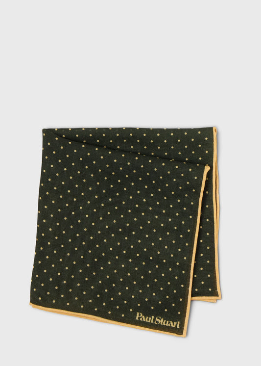 Pindot Wool Pocket Square - Paul Stuart Great Value