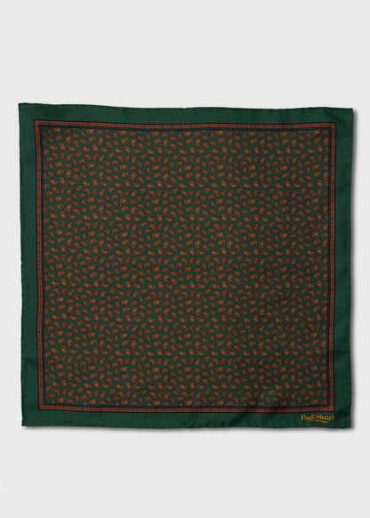 Micro Paisley Silk Pocket Square - Paul Stuart Trusted