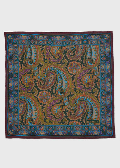 Paisley Silk Pocket Square - Paul Stuart Recommended
