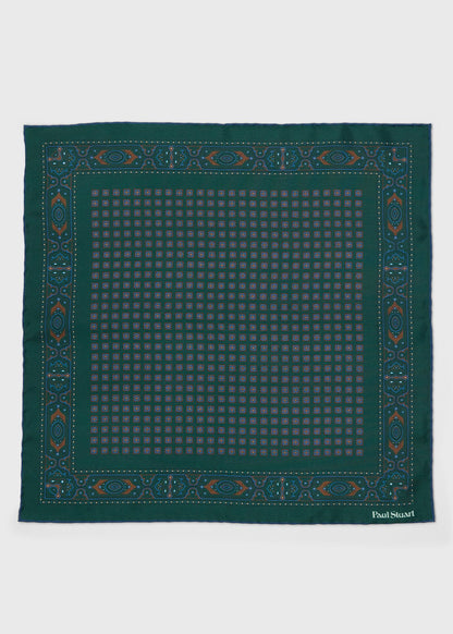 Foulard Silk Pocket Square - Paul Stuart Trusted