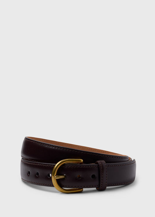 Calfskin Belt with Brass Buckle - Paul Stuart Recommended