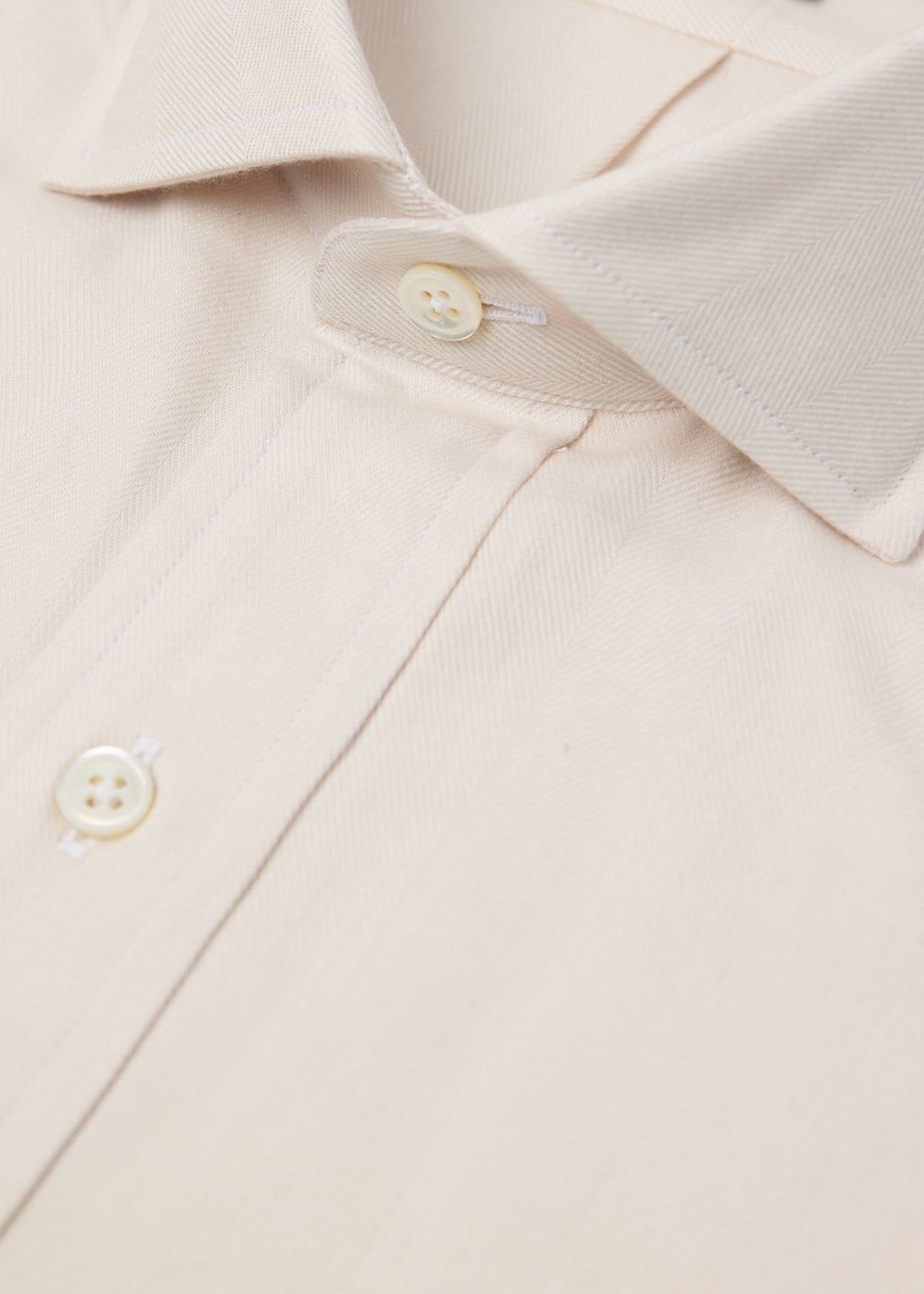 Herringbone Spread Collar Shirt - Paul Stuart Classic