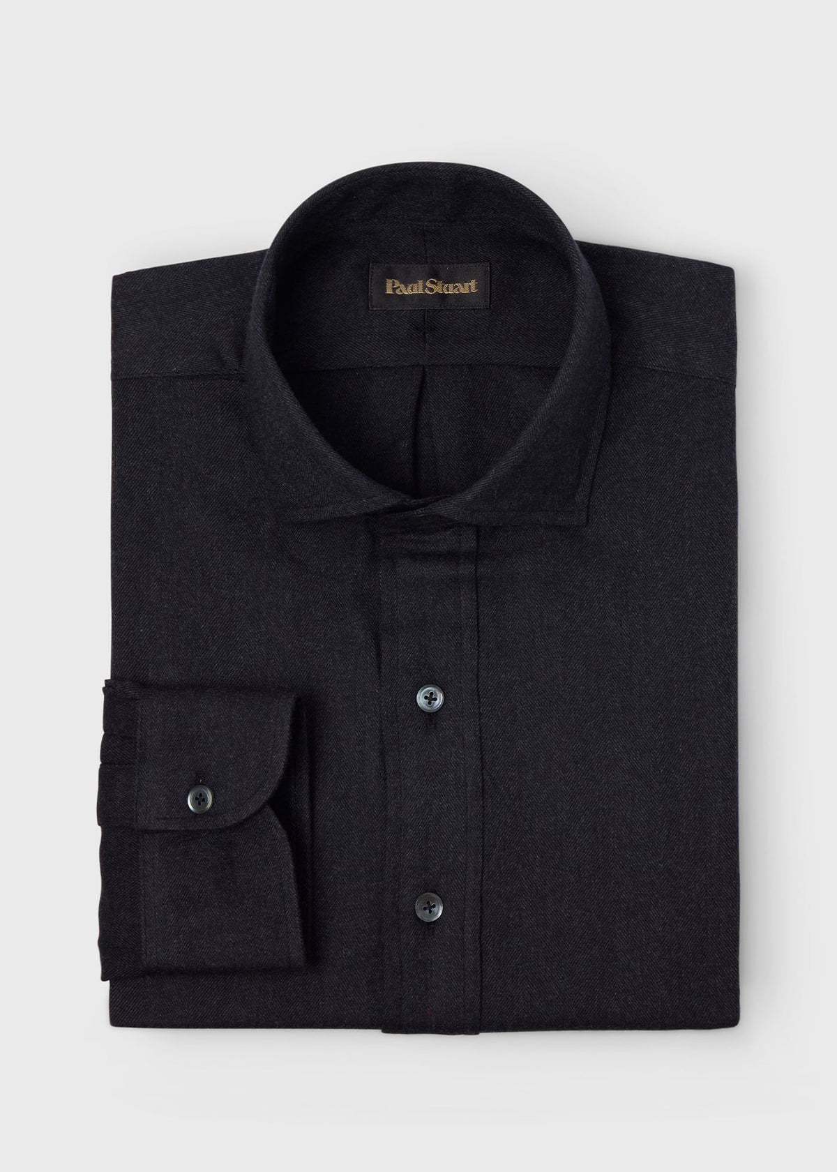 Herringbone Spread Collar Shirt - Paul Stuart Exclusive