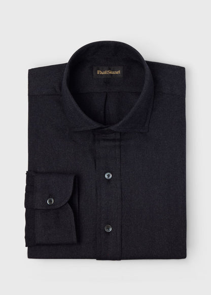 Herringbone Spread Collar Shirt - Paul Stuart Exclusive