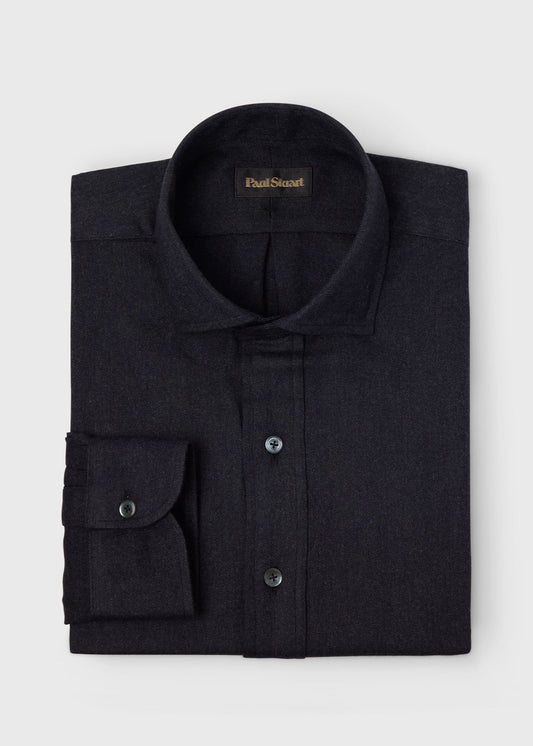 Herringbone Spread Collar Shirt - Paul Stuart Exclusive