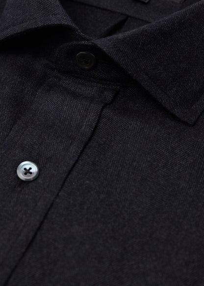 Herringbone Spread Collar Shirt - Paul Stuart Exclusive
