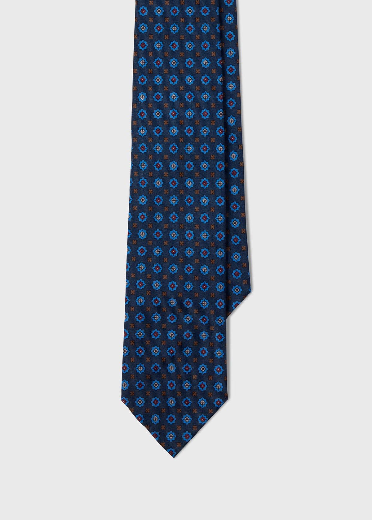 Medallion Madder Silk Tie - Paul Stuart Discount