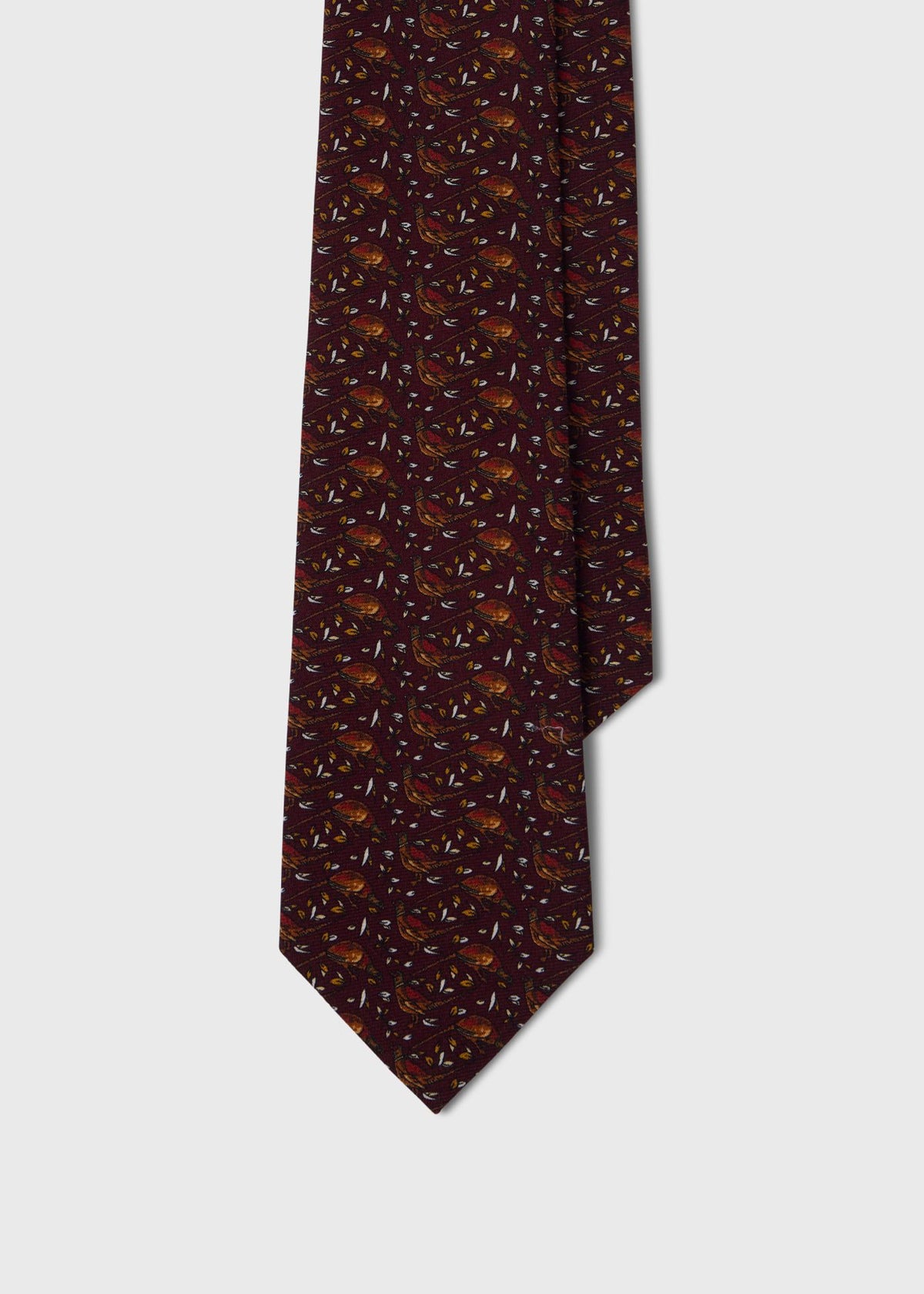 Pheasant Wool & Silk Tie - Paul Stuart Recommended