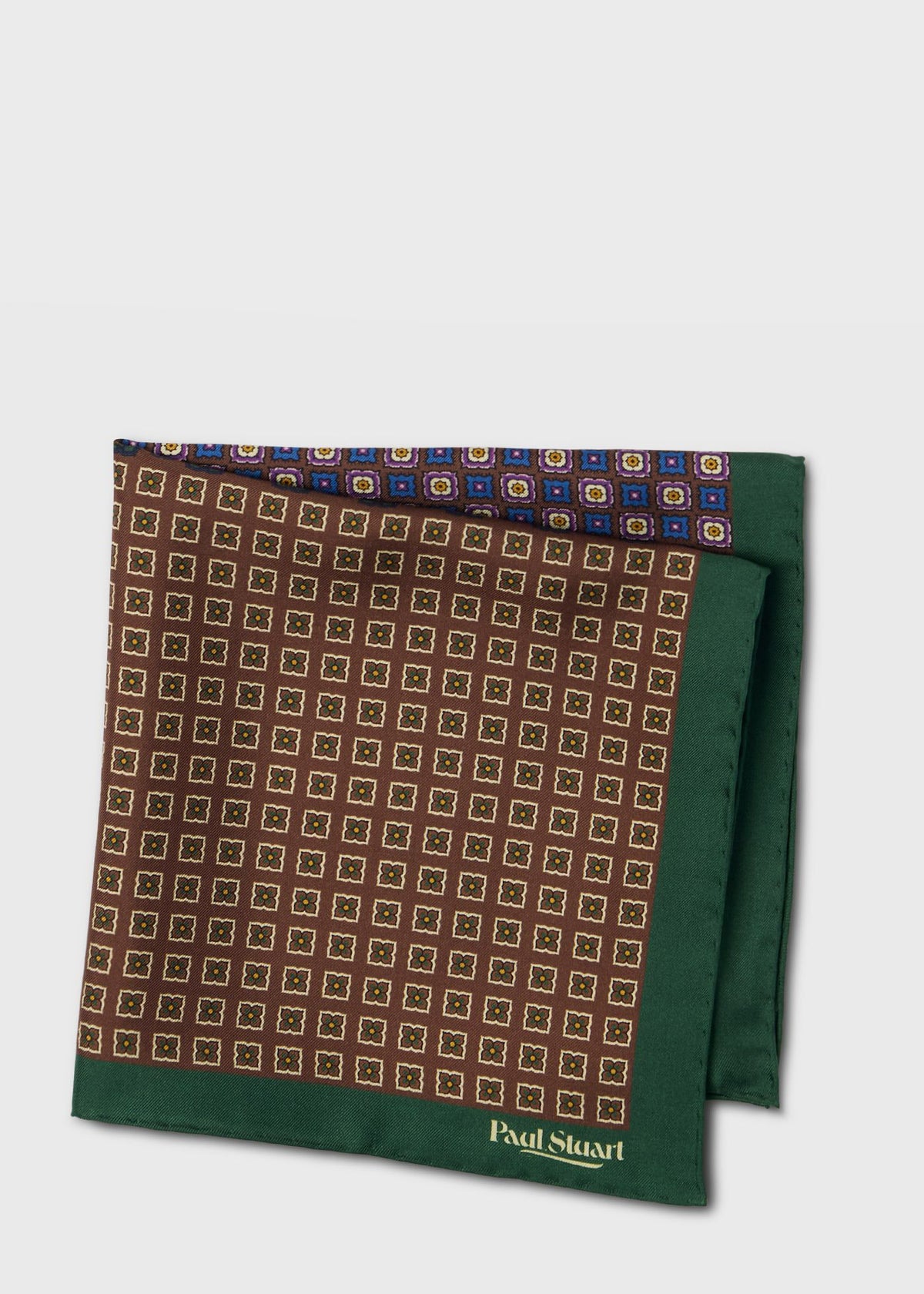 Patchwork Foulard Silk Pocket Square - Paul Stuart New