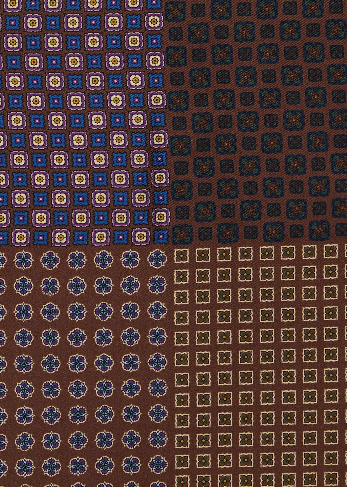 Patchwork Foulard Silk Pocket Square - Paul Stuart New