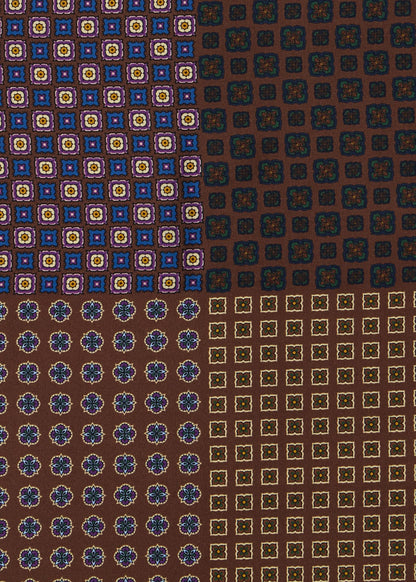Patchwork Foulard Silk Pocket Square - Paul Stuart New