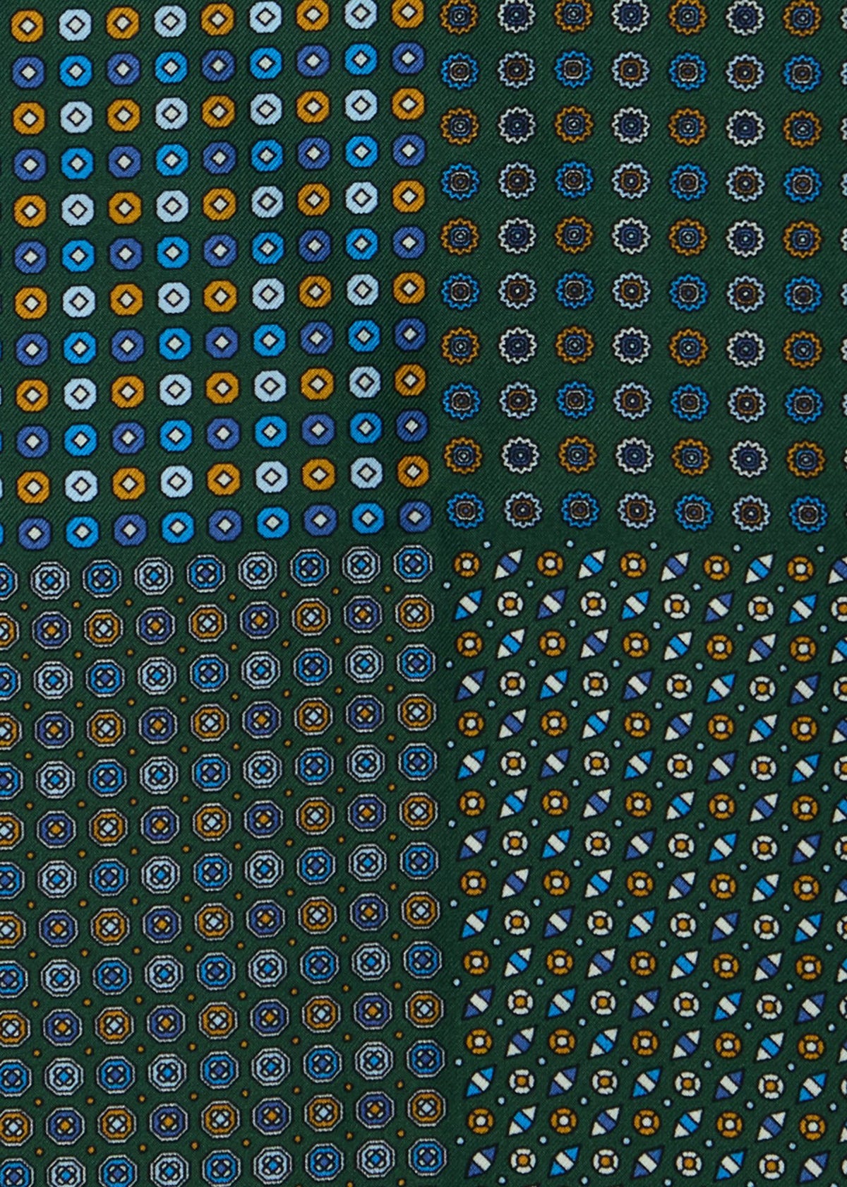 Patchwork Micro Foulard Silk Pocket Square - Paul Stuart Smart Buy