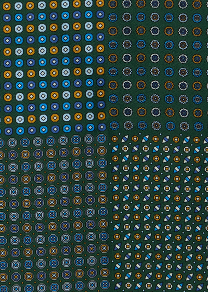 Patchwork Micro Foulard Silk Pocket Square - Paul Stuart Smart Buy