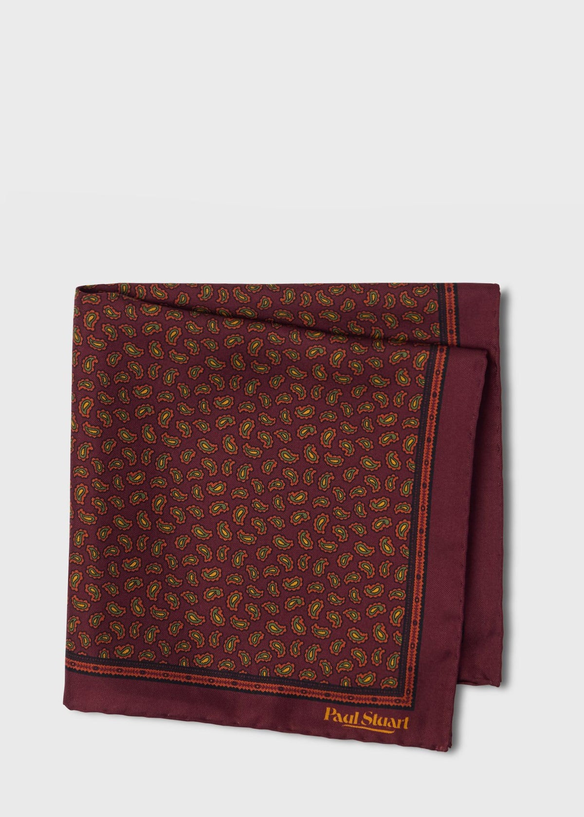 Micro Paisley Silk Pocket Square - Paul Stuart Latest