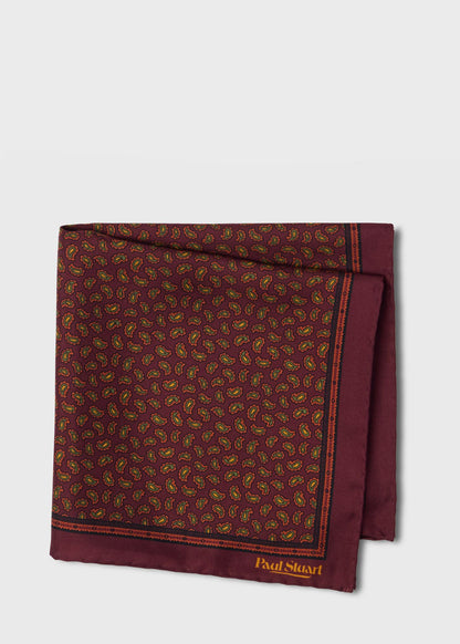 Micro Paisley Silk Pocket Square - Paul Stuart Latest