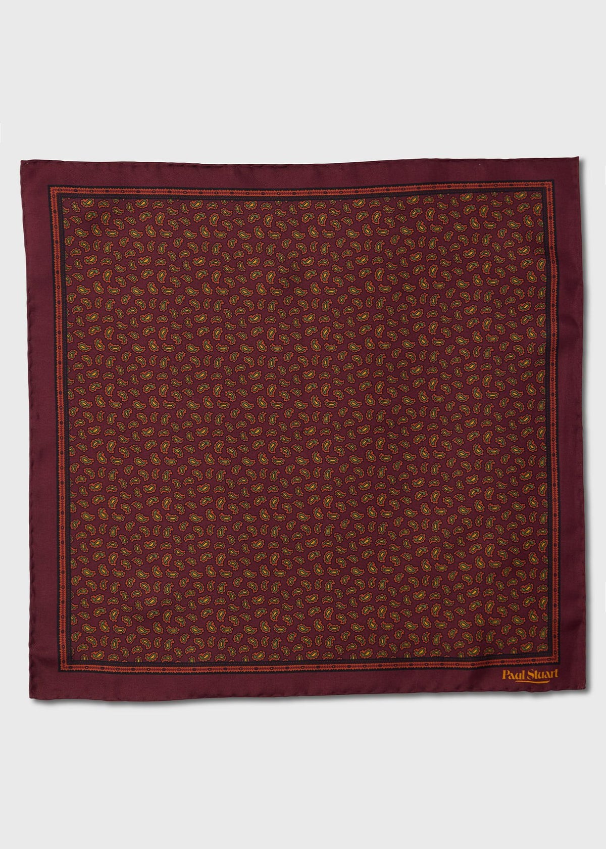 Micro Paisley Silk Pocket Square - Paul Stuart Latest