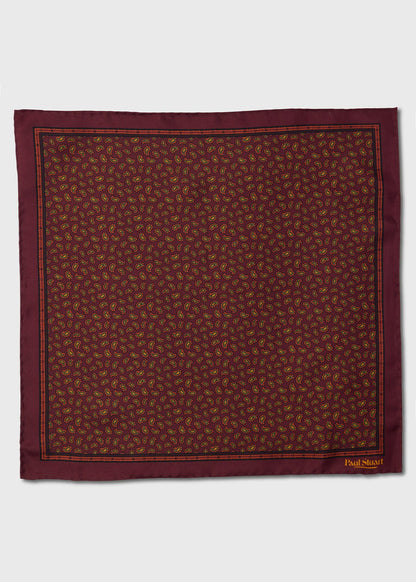 Micro Paisley Silk Pocket Square - Paul Stuart Latest