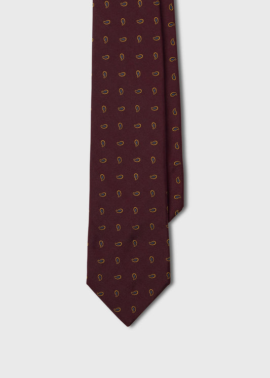 Micro Paisley Silk Tie - Paul Stuart Essential