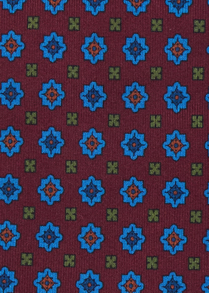 Medallion Madder Silk Tie - Paul Stuart Premium