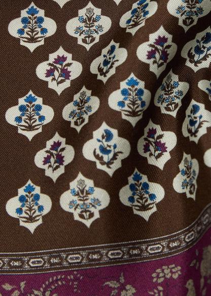 Floral Medallion Silk Pocket Square - Paul Stuart Latest