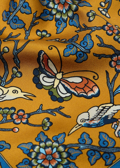 Floral Bird Silk Pocket Square - Paul Stuart Hot Sale