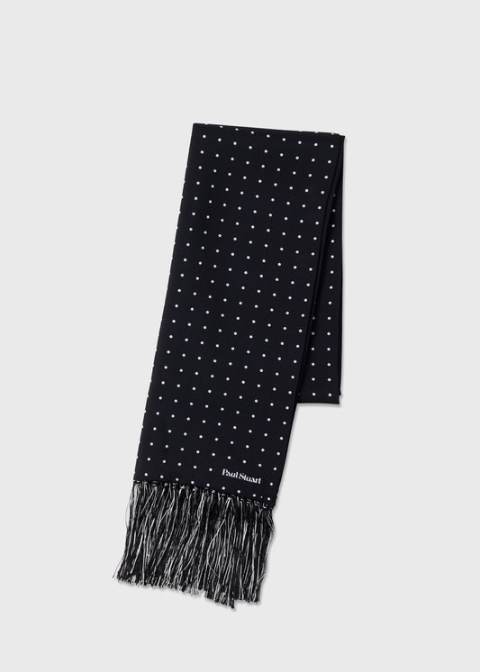 Silk Dot Tuxedo Scarf - Paul Stuart Sale