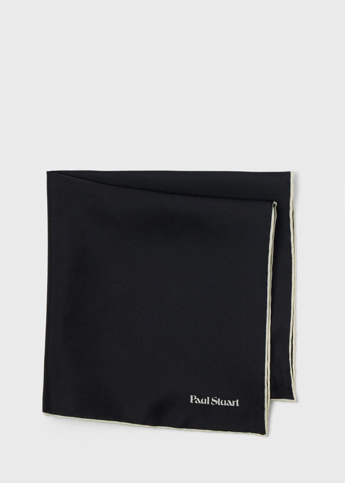 Contrast Border Silk Pocket Square - Paul Stuart Popular