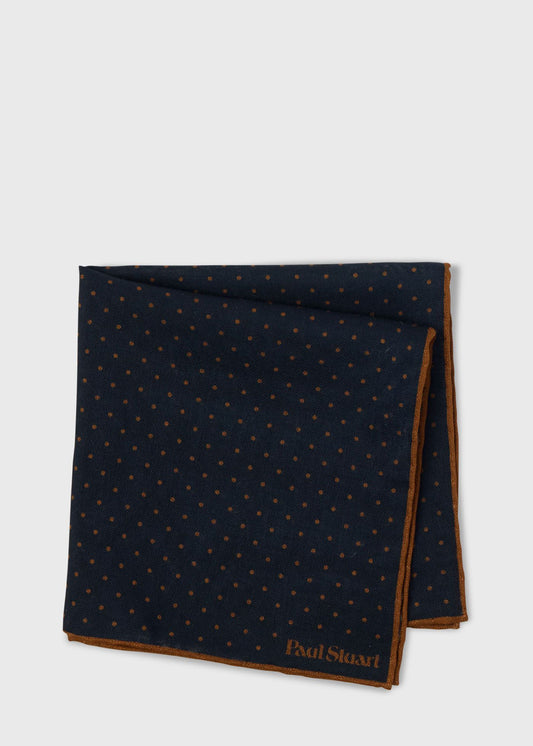 Pindot Wool Pocket Square - Paul Stuart Trusted