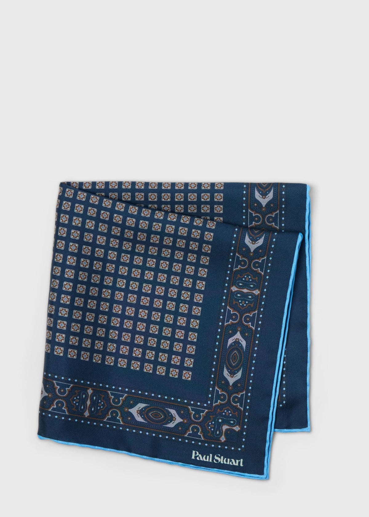Foulard Silk Pocket Square - Paul Stuart Signature