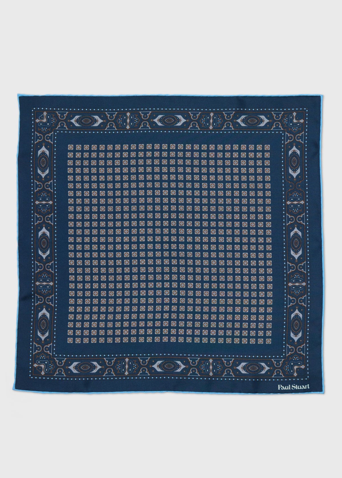 Foulard Silk Pocket Square - Paul Stuart Signature