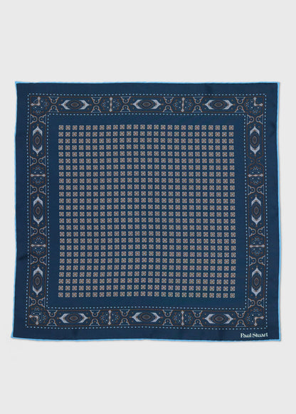 Foulard Silk Pocket Square - Paul Stuart Signature