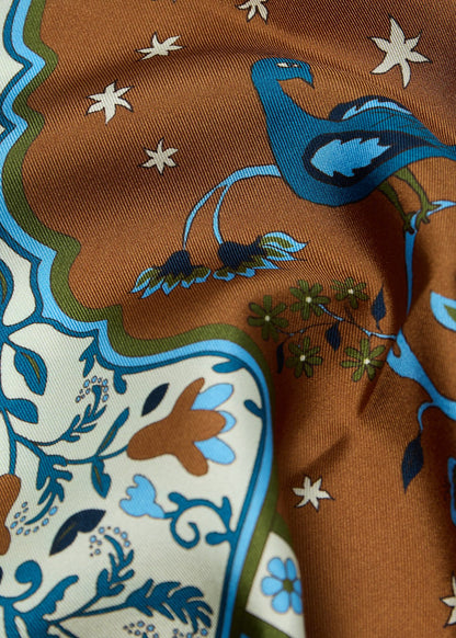 Peacock Silk Pocket Square - Paul Stuart Top Pick