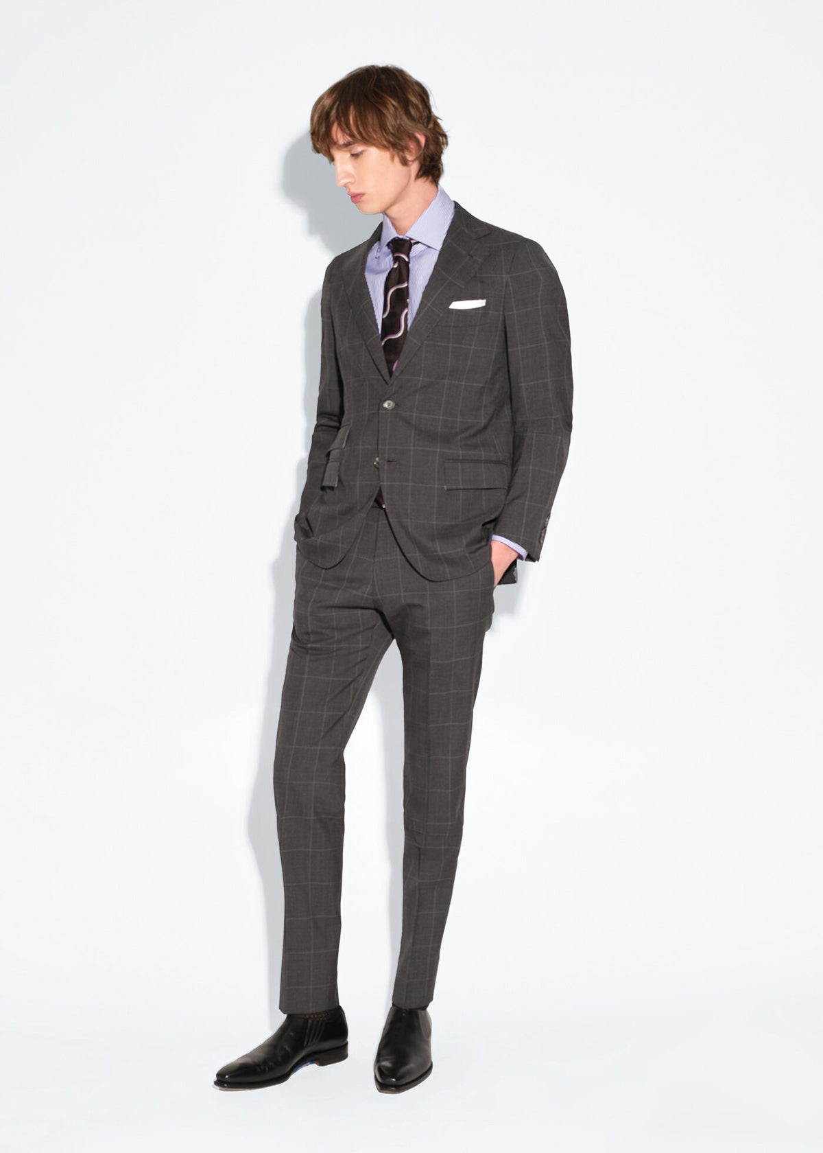All Year Wool Windowpane Suit - Paul Stuart Deals
