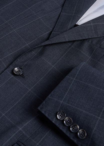 All Year Wool Windowpane Suit - Paul Stuart Deals