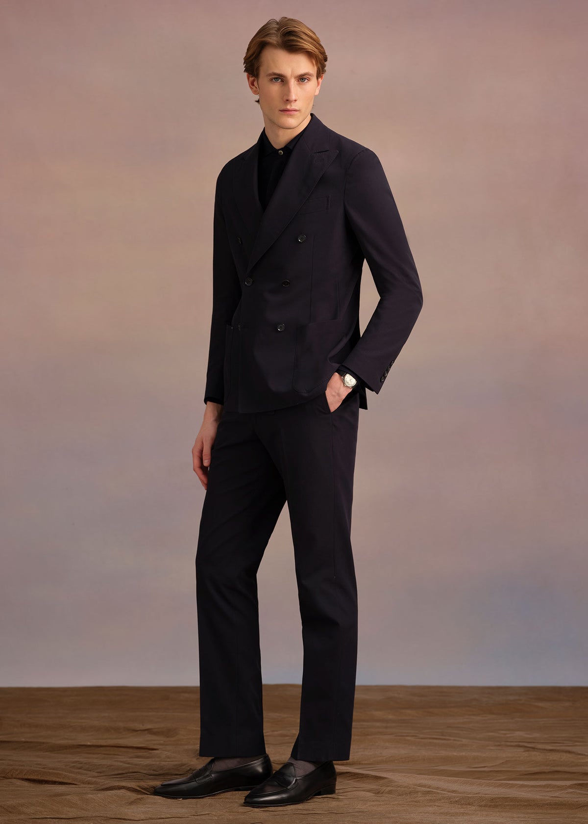 All Year Cotton Double Breasted Suit - Paul Stuart Smart Buy