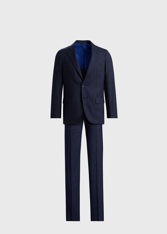 Wool Windowpane Suit - Paul Stuart Quality