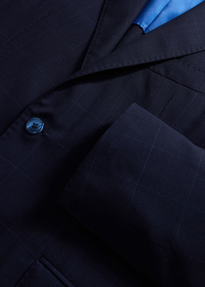 Wool Windowpane Suit - Paul Stuart Quality