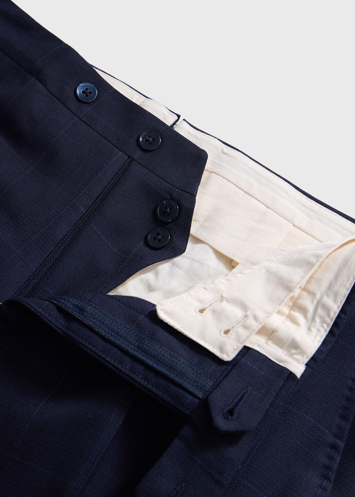 Wool Windowpane Suit - Paul Stuart Quality