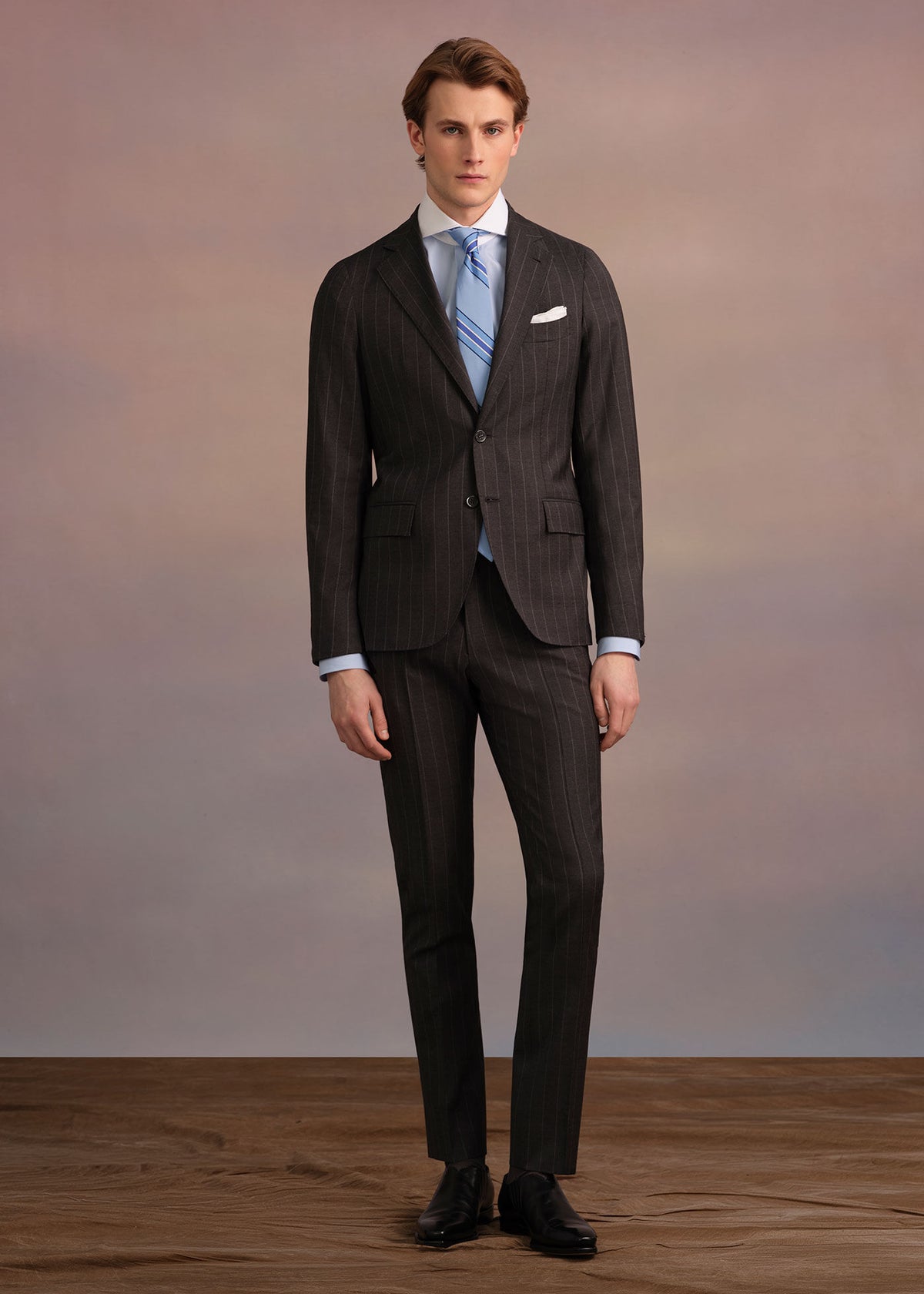 All Year Wool Stripe Suit - Paul Stuart Trusted