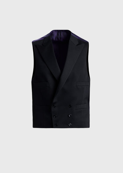 Grosgrain Double Breasted Formal Vest - Paul Stuart Quality