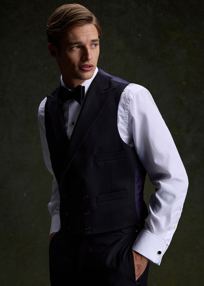 Grosgrain Double Breasted Formal Vest - Paul Stuart Quality