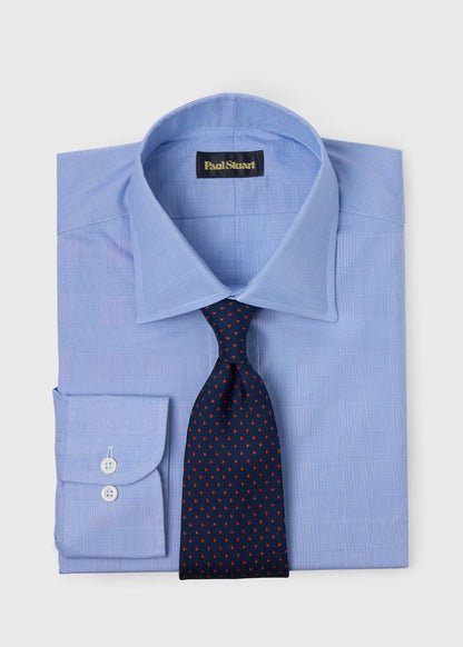 Glen Plaid Spread Collar Dress Shirt - Paul Stuart Quality