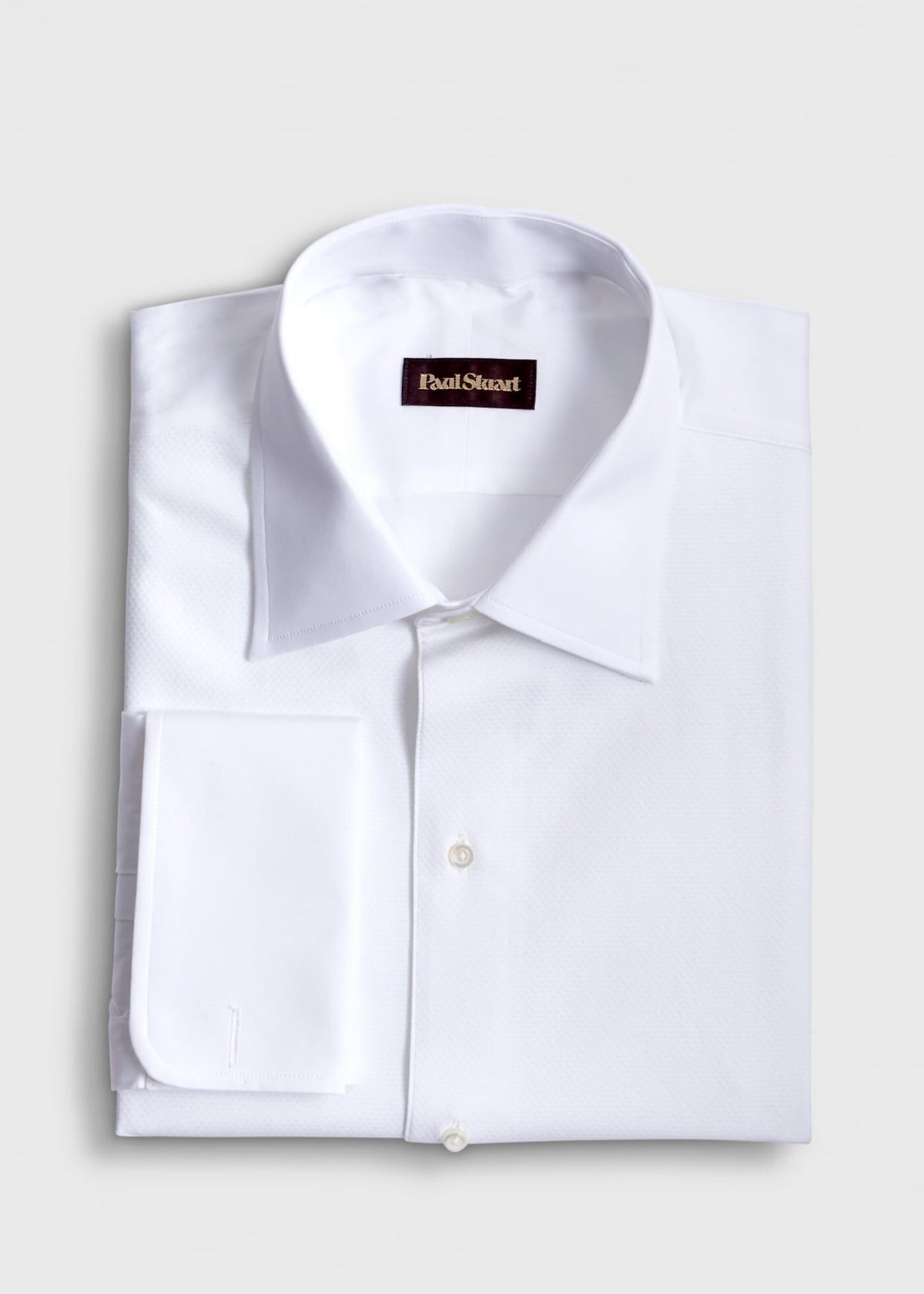 Piqué Bib Front Cotton Formal Shirt - Paul Stuart Latest