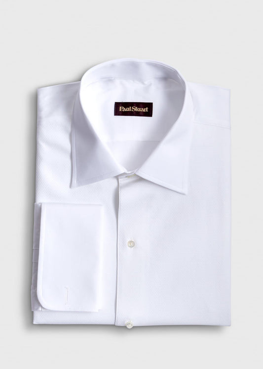 Piqué Bib Front Cotton Formal Shirt - Paul Stuart Latest