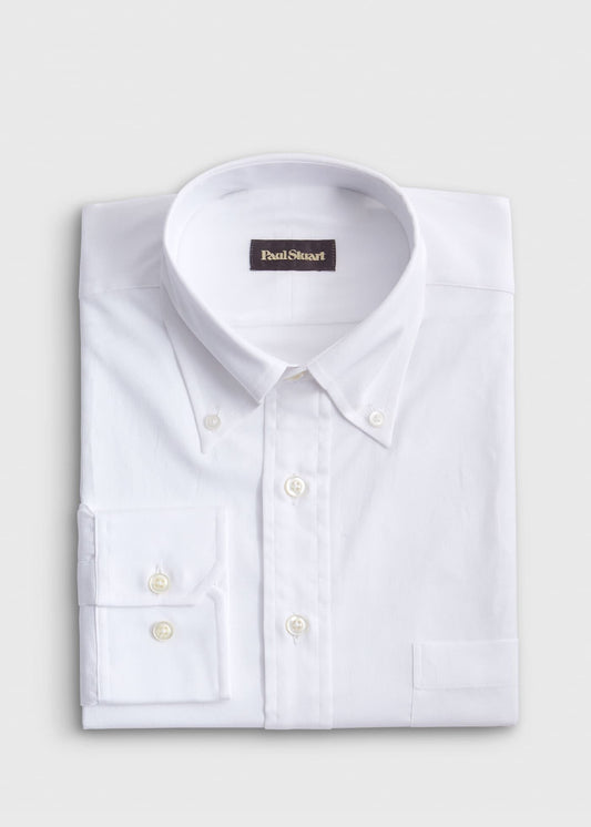 Super 140s Cotton Button Down Collar Dress Shirt - Paul Stuart Discount