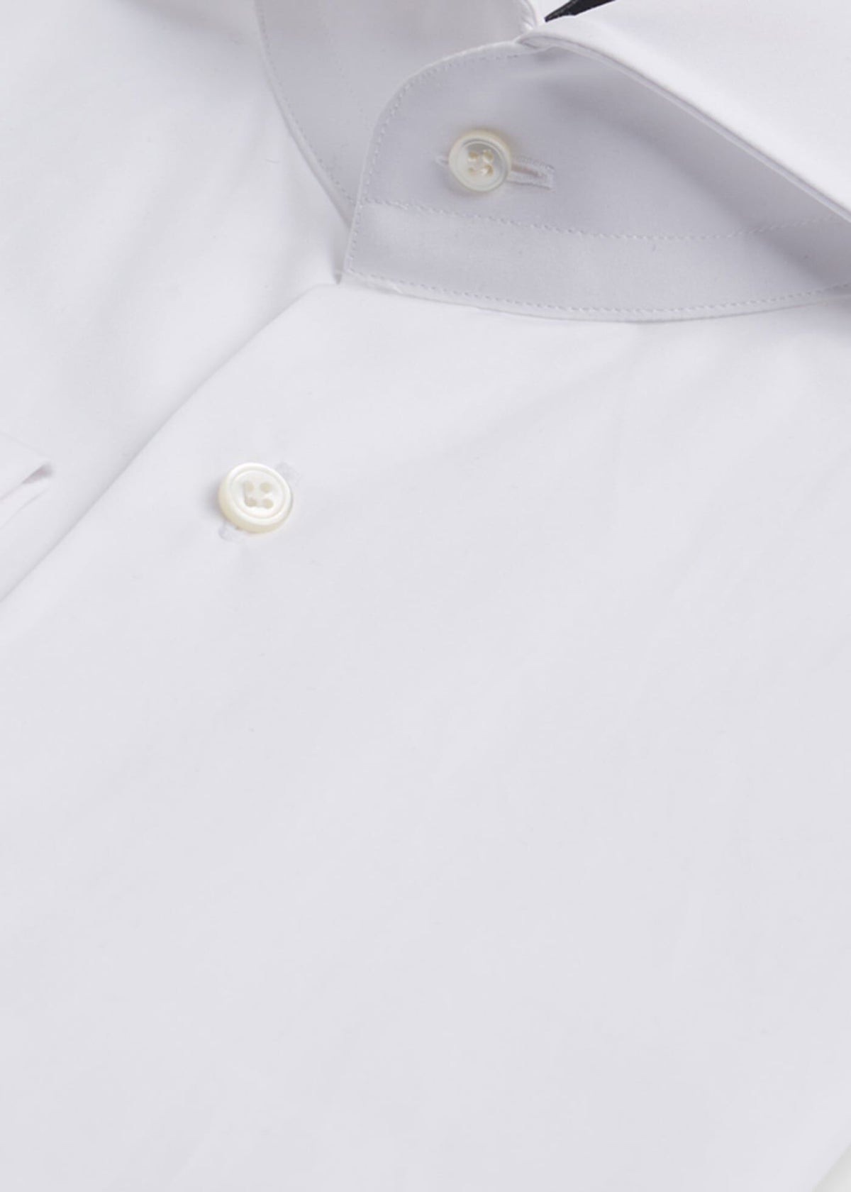 White Poplin Dress Shirt with French Cuff - Paul Stuart Signature